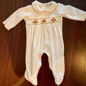 Unisex Baby Bliss Thanksgiving Smocked Onesie